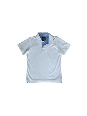 TUKTUK Chambray Trim Polo Shirt