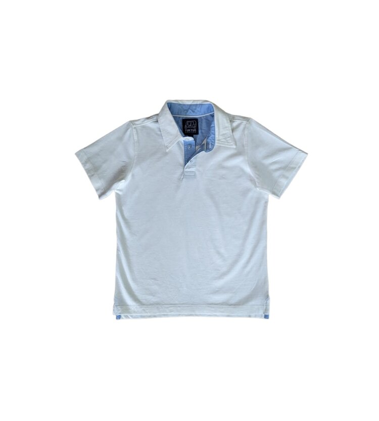 TUKTUK Chambray Trim Polo Shirt