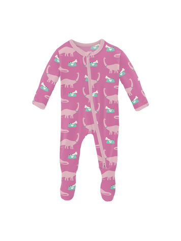 KICKEE PANTS Pet Dino  2 Way Footie