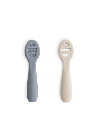 MUSHIE First Feeding Spoons - Tradewinds / Shifting Sand