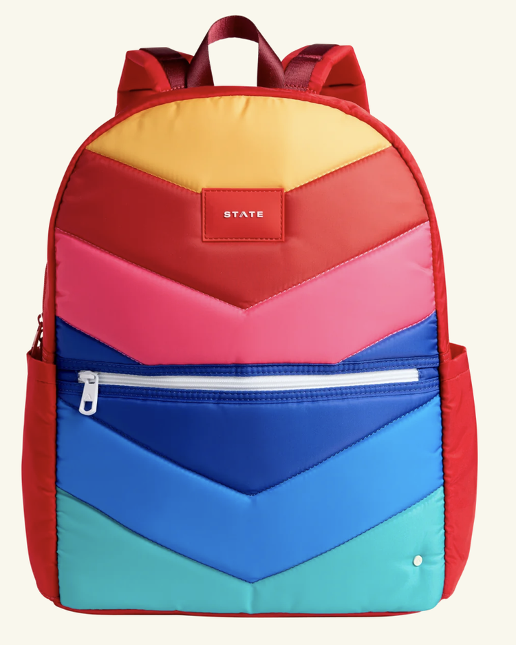 STATE BAGS Kane Large Backpack - Rainbow Chevron