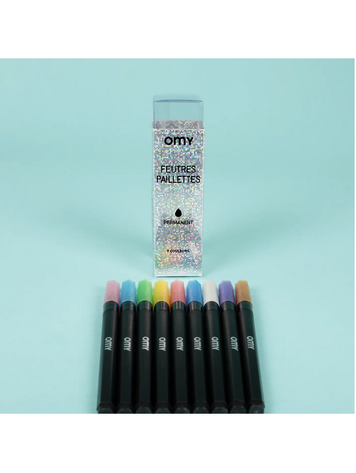 OMY 9 Glitter Markers