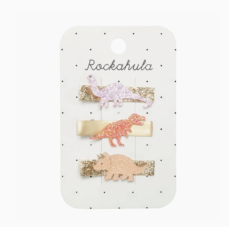 ROCKAHULA KIDS Glitter Dinosaur Bar Clips