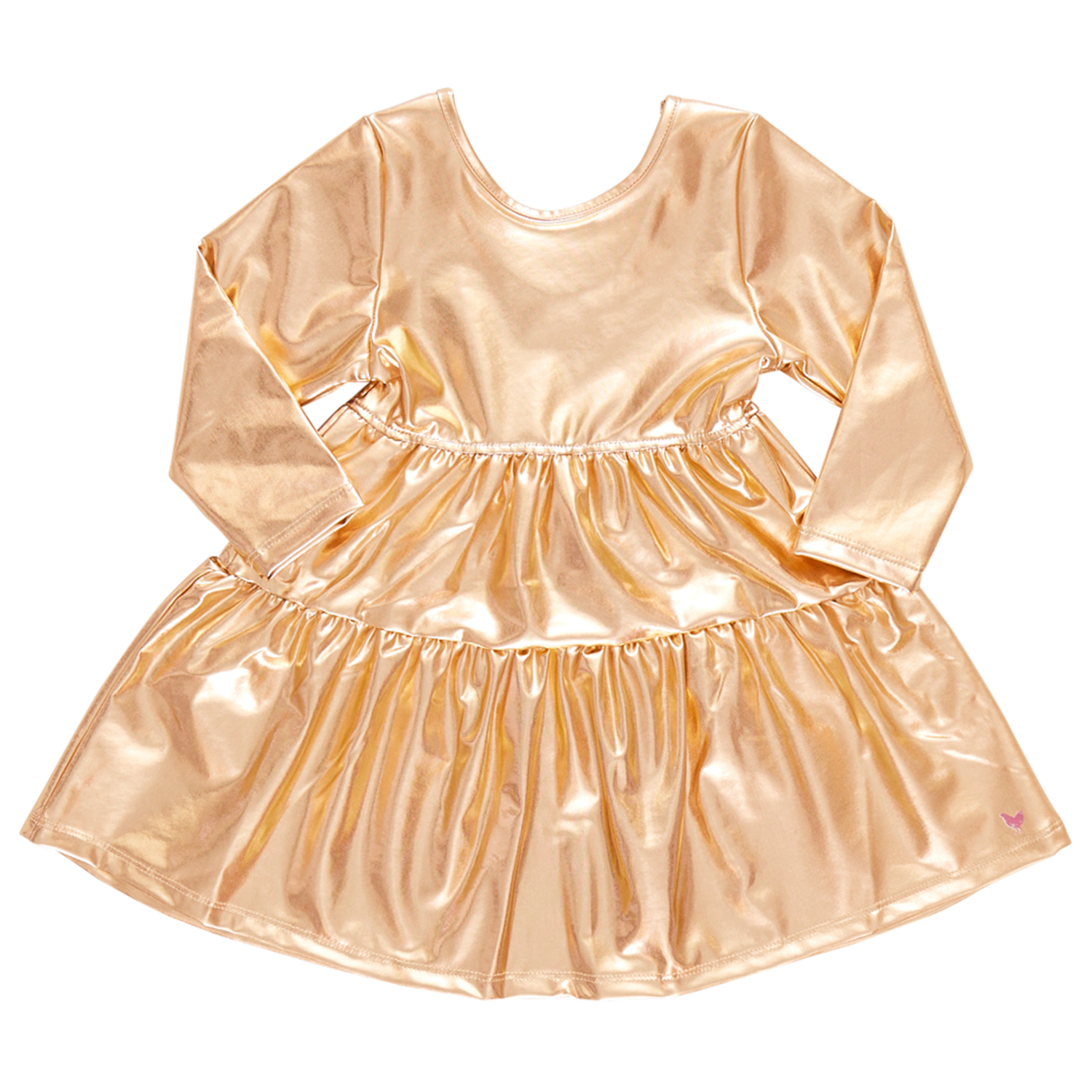 pink chicken metallic dress PINK CHICKEN Lame Polly Dress