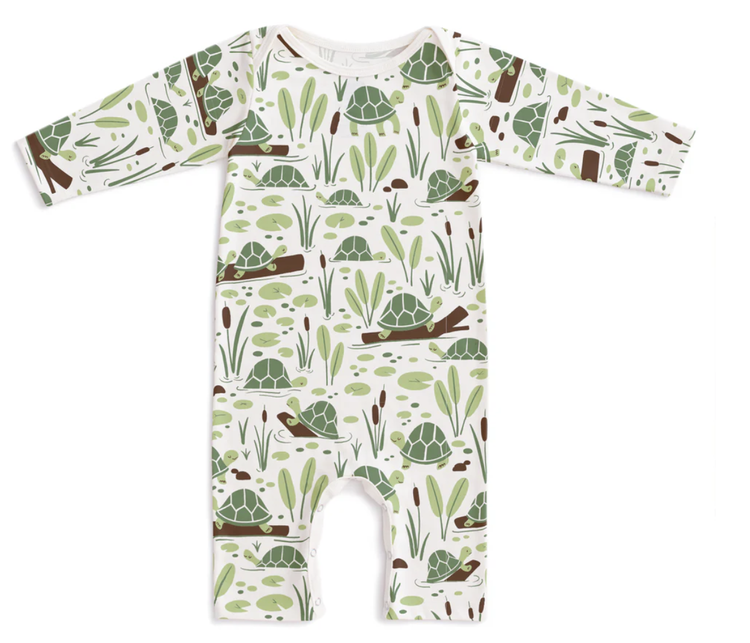 WINTER WATER FACTORY Long Sleeve Turtles Romper