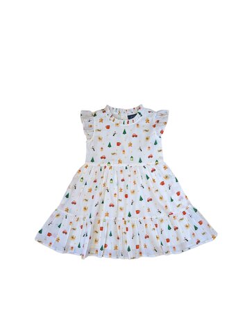 TUKTUK Holiday Medley Ruffle Dress