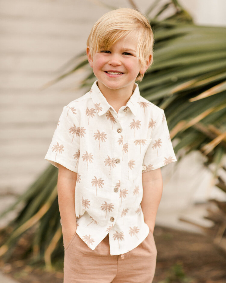 RYLEE AND CRU Collared Short Sleeve Shirt