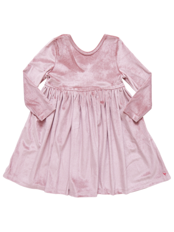 PINK CHICKEN Girls Velour Steph Dress