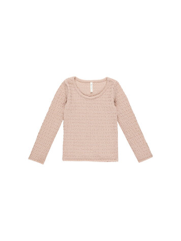RYLEE AND CRU Textured Long Sleeve Top