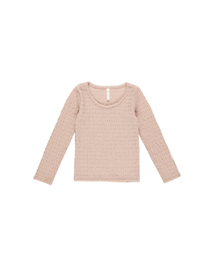 RYLEE AND CRU Textured Long Sleeve Top