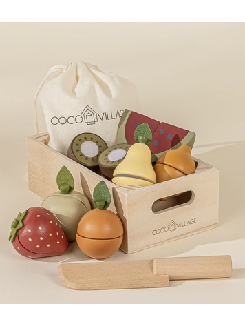 COCO VILLAGE Wooden Fruits Playset