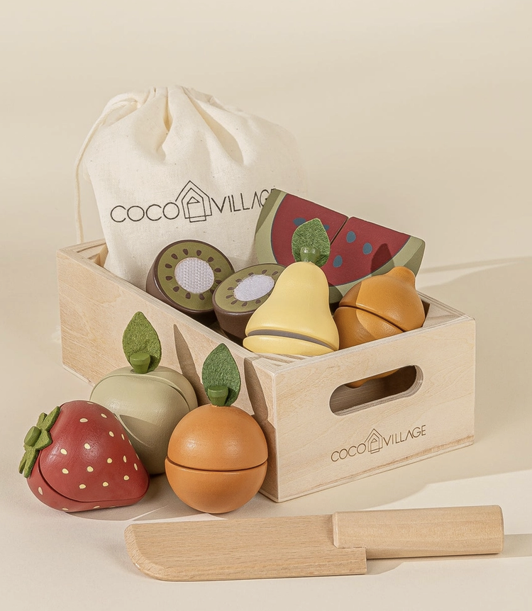 COCO VILLAGE Wooden Fruits Playset