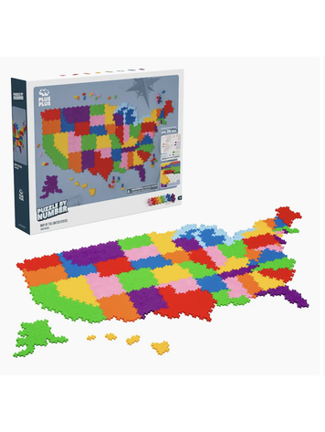 PLUS-PLUS Puzzle By Number - Map of the United States