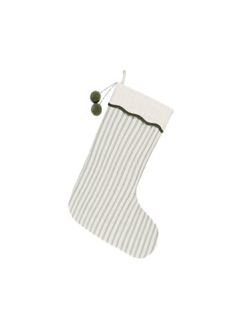 RYLEE AND CRU Christmas Stocking - Forest Pinstripe
