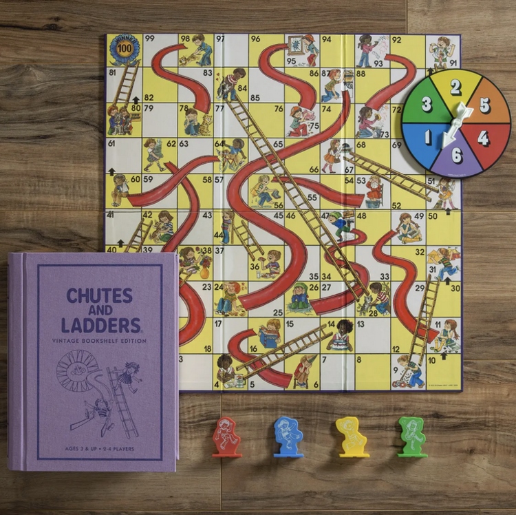 WS GAME COMPANY Chutes and Ladders Vintage Bookshelf Edition