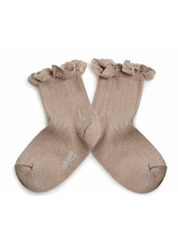 COLLEGIEN Lace Trim Baby Socks