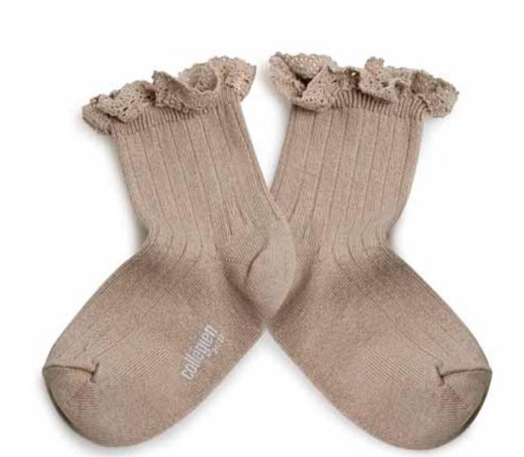 COLLEGIEN Lace Trim Baby Socks
