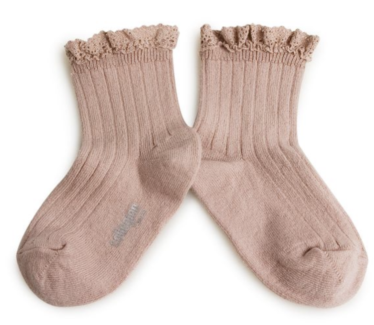 COLLEGIEN Lace Trim Baby Socks