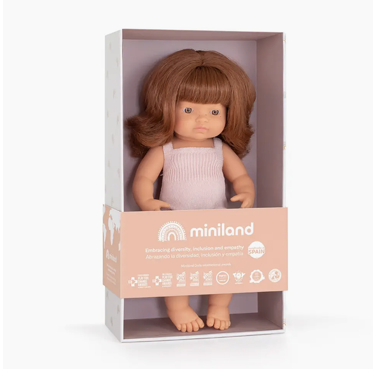 MINILAND EDUCATIONAL Colorful Doll - Redhead 15"