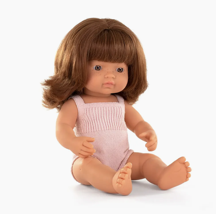 MINILAND EDUCATIONAL Colorful Doll - Redhead 15"