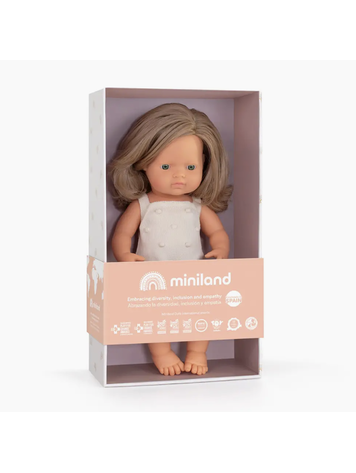 MINILAND EDUCATIONAL Colorful Doll - Blonde 15"