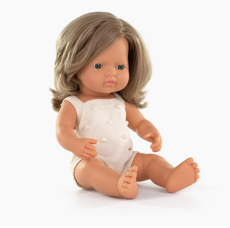 MINILAND EDUCATIONAL Colorful Doll - Blonde 15"