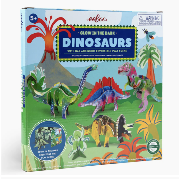 EEBOO Dino 3D Glow-in-the-Dark Set
