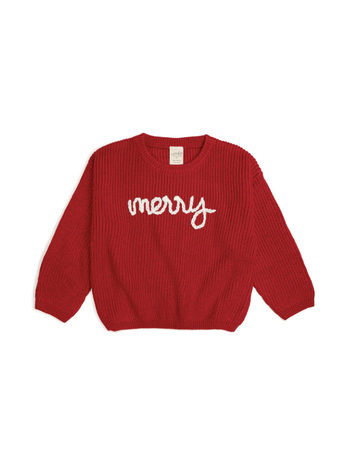 SWEET WINK Merry Christmas Yarn Sweater