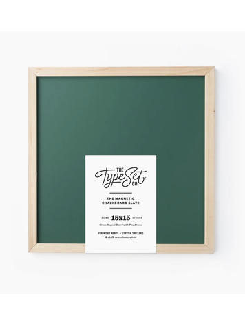 THE TYPE SET CO. 15X15 Green Magnetic Chalkboard