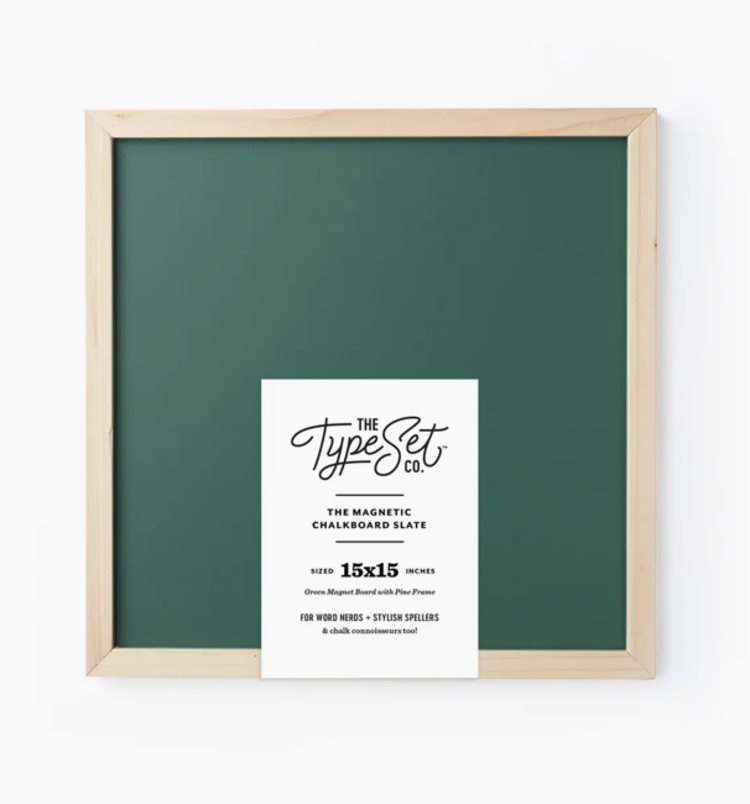 THE TYPE SET CO. 15X15 Green Magnetic Chalkboard