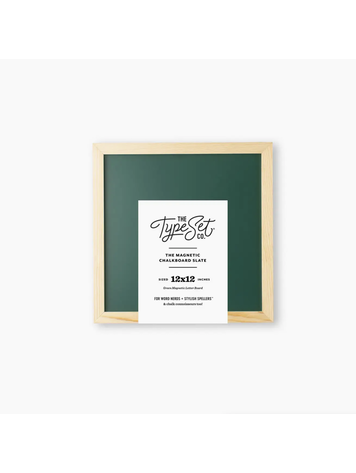 THE TYPE SET CO. 12x12 Green Magnetic Chalkboard