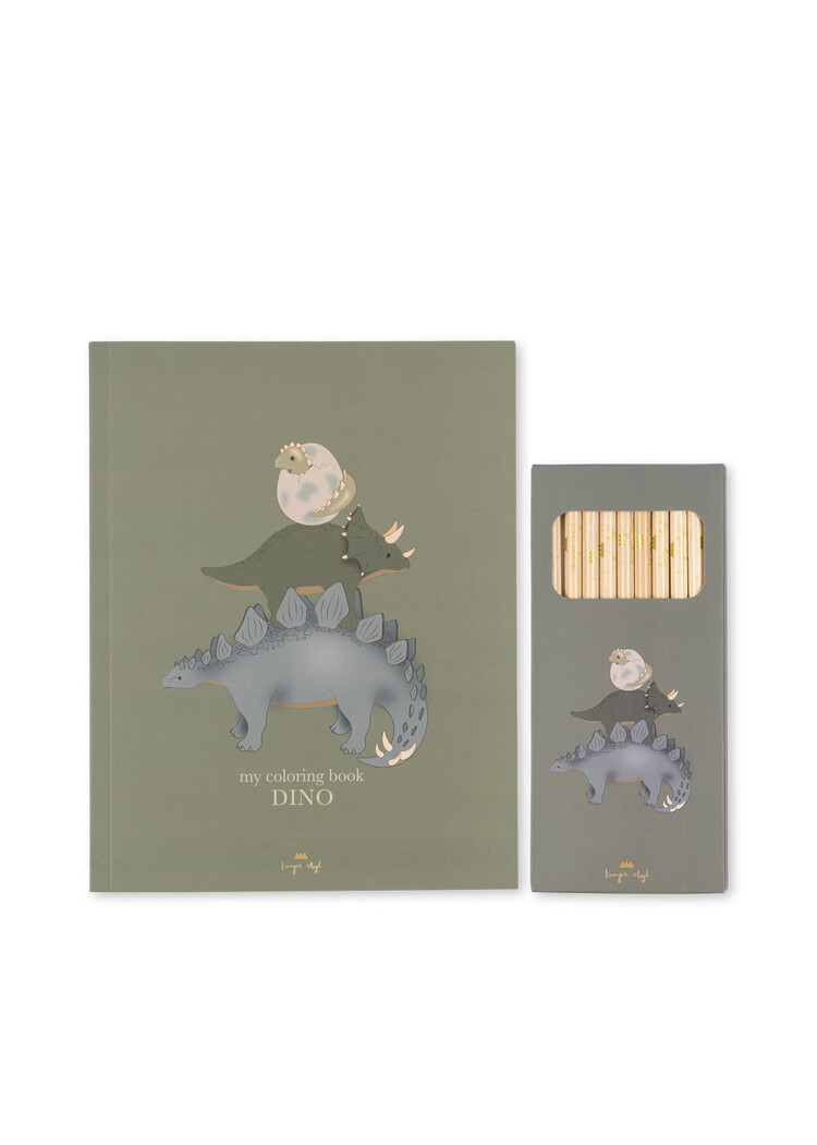 KONGES SLOJD Dino Coloring Book And Crayons