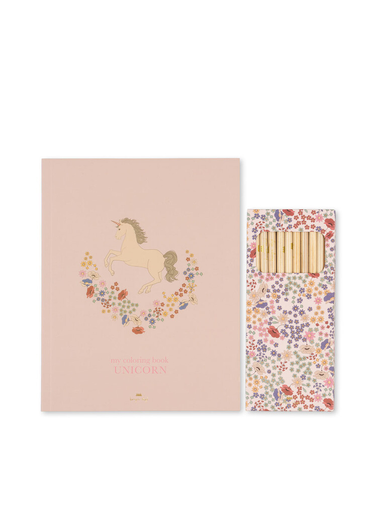 KONGES SLOJD Unicorn Coloring Book And Crayons
