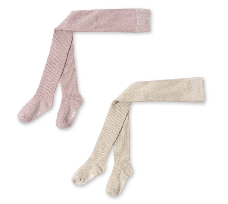 KONGES SLOJD 2 Pack Glitter Baby Tights