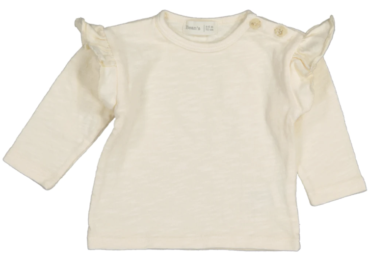 BEAN'S BARCELONA Frilly Slub Cotton T-Shirt