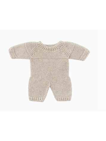 MINILAND EDUCATIONAL Knitted Pajamas for Dolls 8 1/4" - Linen