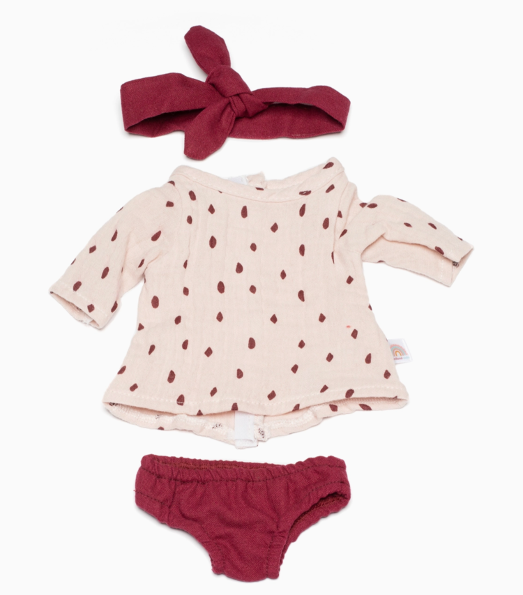 MINILAND EDUCATIONAL Dress & Headband - Doll Outfit 15"