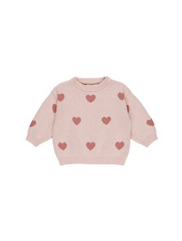 QUINCY MAE Heart Knit Girls Sweater