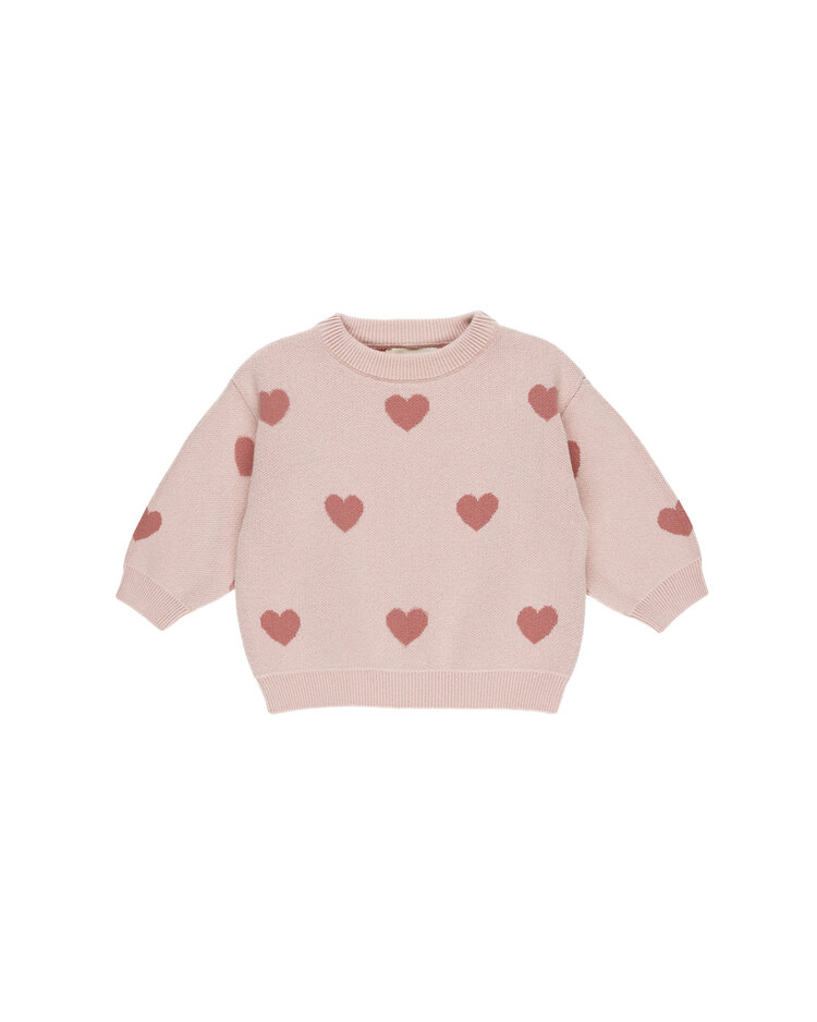 QUINCY MAE Heart Knit Girls Sweater