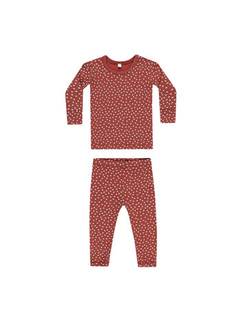QUINCY MAE Tiny Hearts Pajama Baby Set
