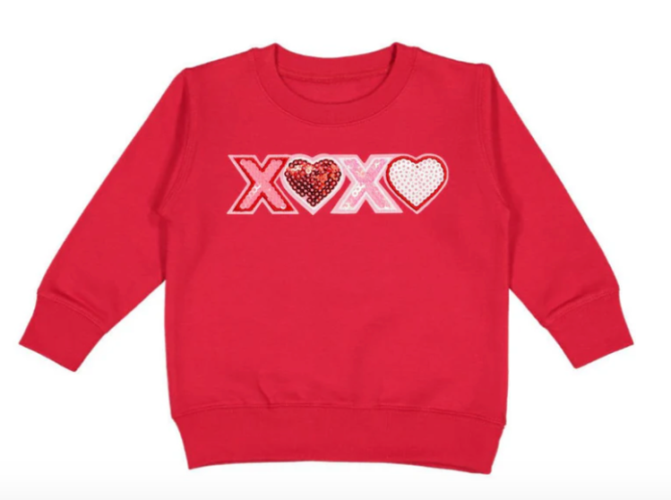SWEET WINK XOXO Sequin Patch Sweatshirt