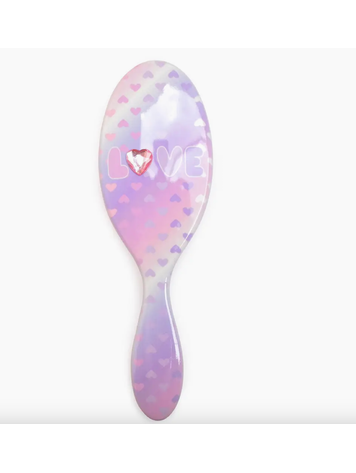 OMG ACCESSORIES Love Heart Printed Hairbrush
