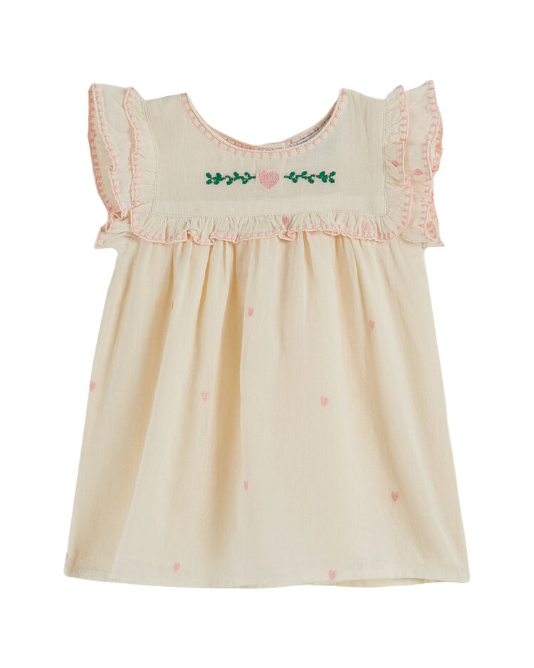 EMILE ET IDA Embroidered Baby Dress