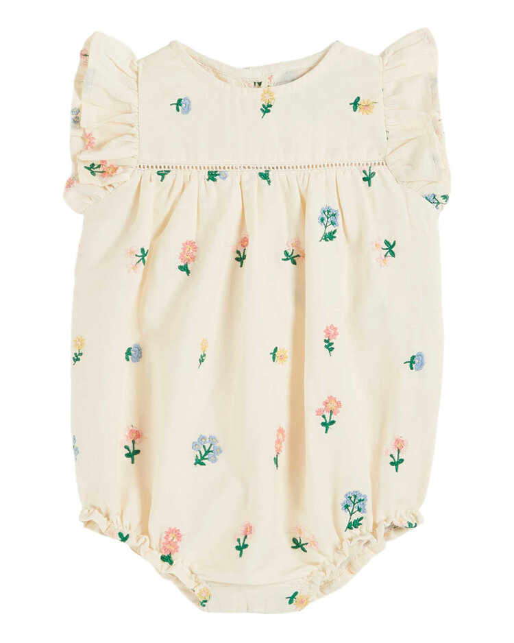 EMILE ET IDA All Over Embroidered Romper