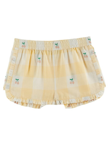 EMILE ET IDA Cherries Gingham Shorts