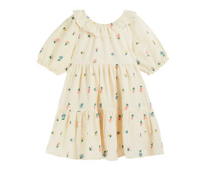 emile et ida brown vintage embroidered dress Long Wedding Lace Simple Dress main image 0