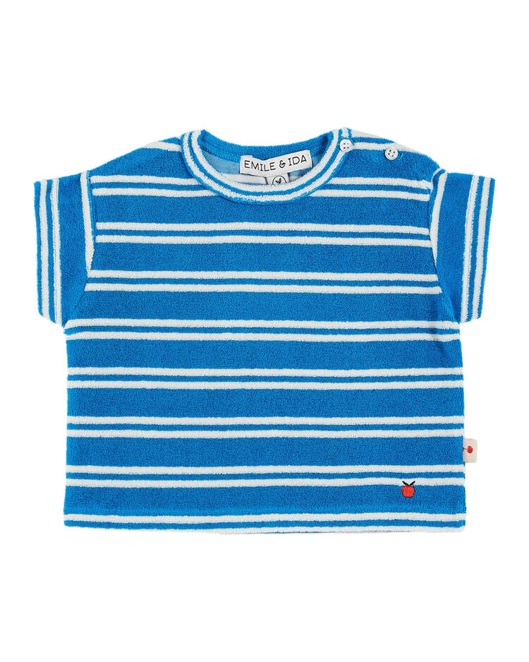 EMILE ET IDA Striped Terry Tee Shirt
