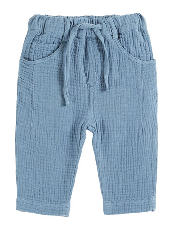 EMILE ET IDA Cotton Gauze Baby Trousers