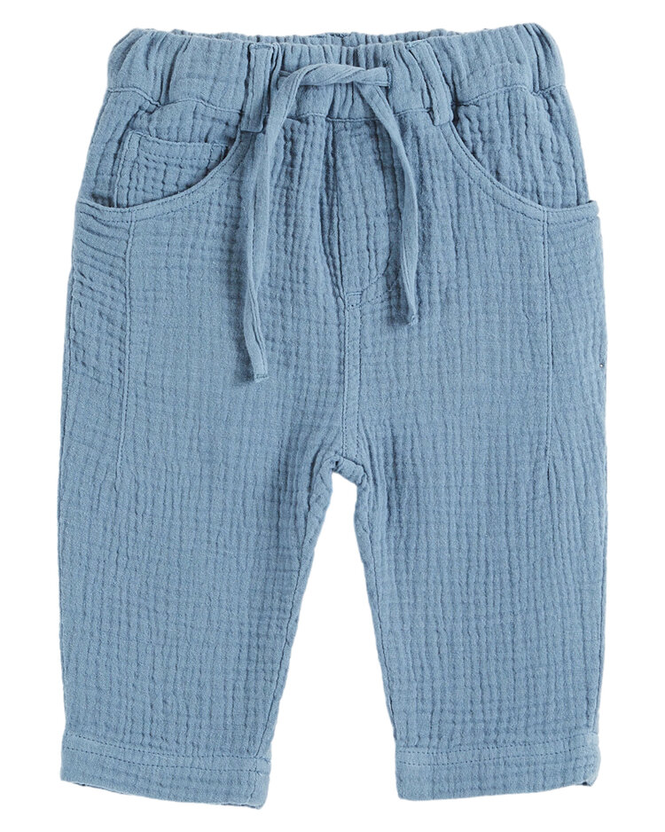 EMILE ET IDA Cotton Gauze Baby Trousers
