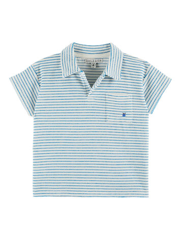 EMILE ET IDA Striped Terry Polo Shirt